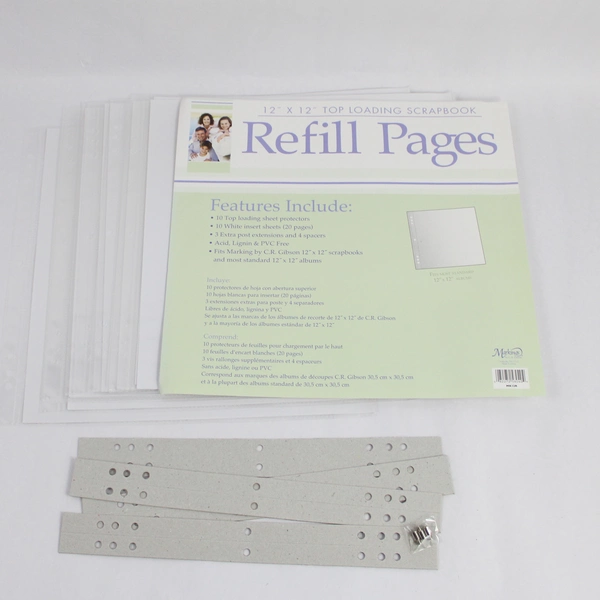 Sealed Markings by C.R. Gibson Top Loading Scrapbook Refill 10 Sheets 12" x 12"
