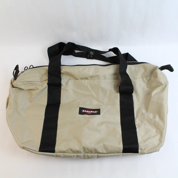 Eastpak Beige Medium Duffle Bag With Black Straps