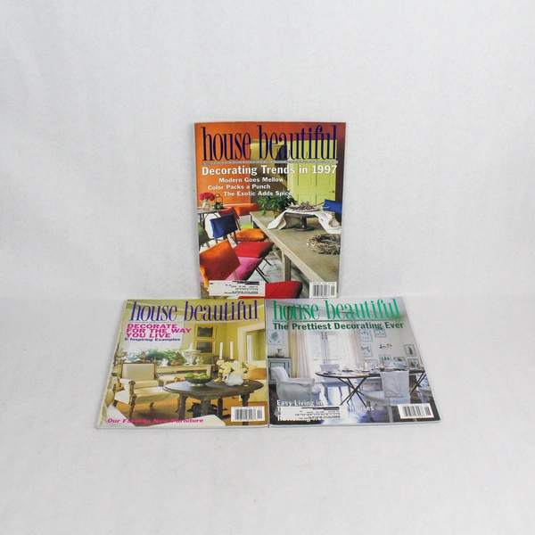 Lot of 3 Vintage House Beautiful Magazine Jan April & June 1997 Issues