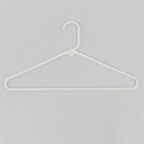 Lot of 10 Shades Of White Plastic Tubular Clothing Standard Size Hangers