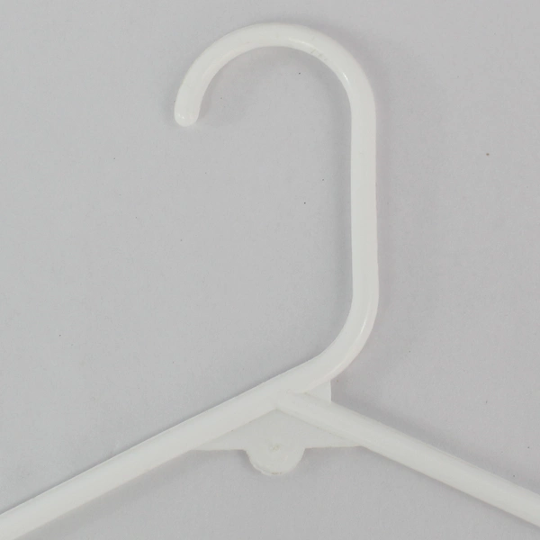 Lot of 10 Shades Of White Plastic Tubular Clothing Standard Size Hangers
