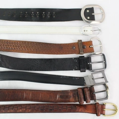 Lot of 7 Women's Faux Leather Belts for Crafting DIY Craft Repurpose w/ Buckles