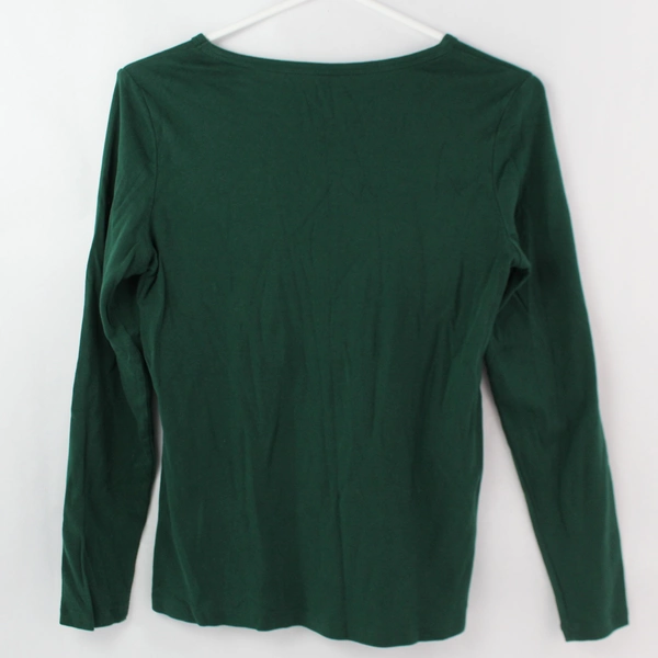 St. John's Bay Green Long-Sleeved Shirt Women's Size Small