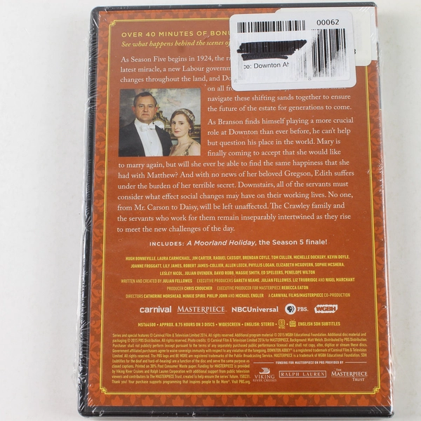 Masterpiece Downton Abbey Season 5 DVD 2015 New Sealed