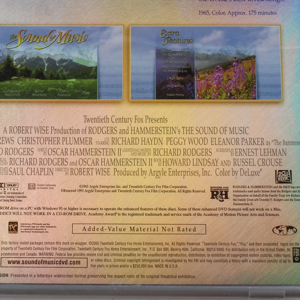 The Sound of Music DVD 2000 2 Disc Set Five Star Collection Julie Andrews