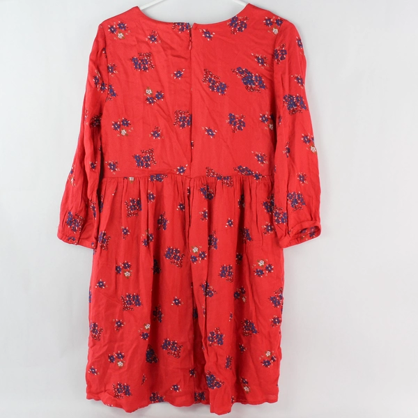 Old Navy Red Blue Embroidered Accents Knee-Length Dress Women's Size S NWT