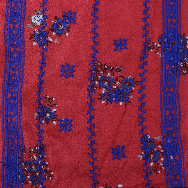 Old Navy Red Blue Embroidered Accents Knee-Length Dress Women's Size S NWT