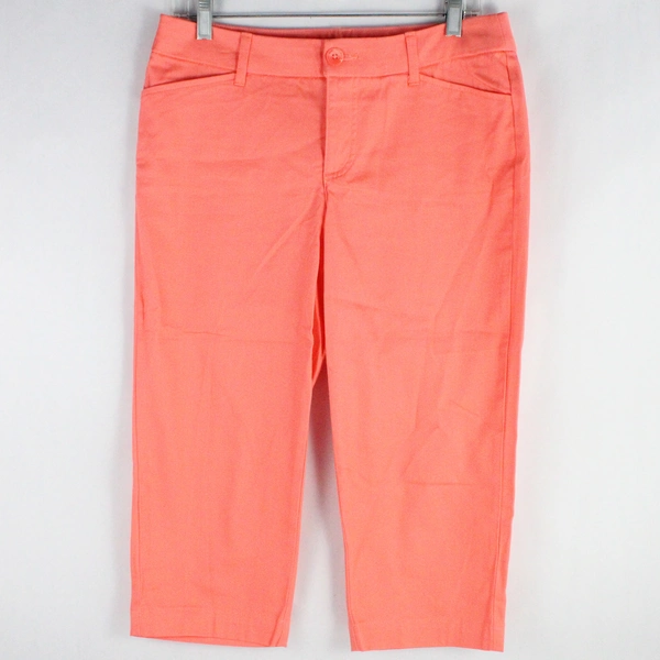 St. John's Bay Coral Orange Capri Pants Women's Size 6