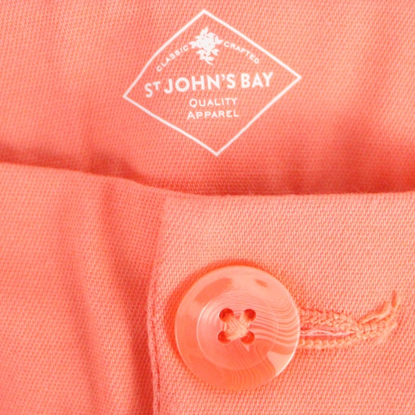 St. John's Bay Coral Orange Capri Pants Women's Size 6