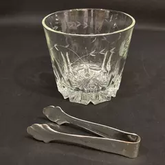 Vintage Princess House Crystal Heritage Ice Bucket With Tongs 5.5 Inch