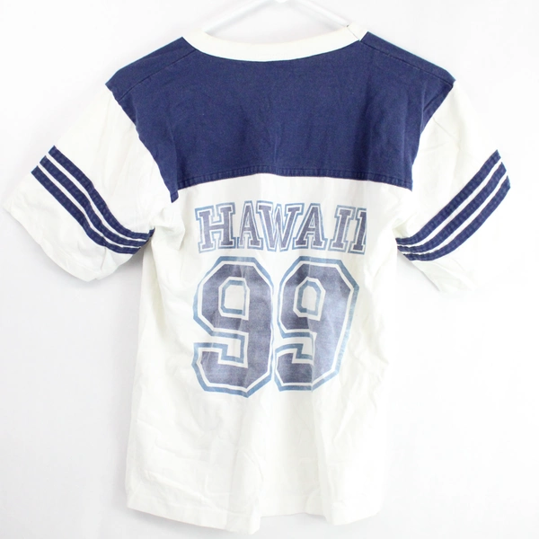 Alore White and Blue Hawaii #99 Cotton Jersey T-Shirt Men's Size Small