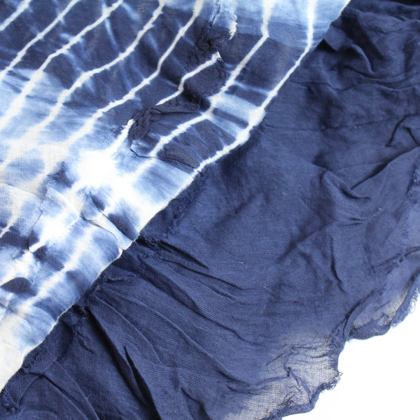 Cute Options Tiered Blue Tie Dye Cotton Maxi Skirt Women's Size Small