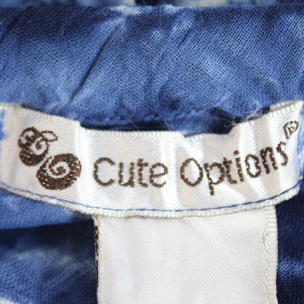 Cute Options Tiered Blue Tie Dye Cotton Maxi Skirt Women's Size Small