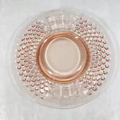 Vintage Liberty Works American Pioneer Pink Glass Salad Plate 8 Inch