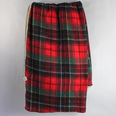 Red and Green Plaid Acrylic Sherpa Lined Throw Blanket 49x67"