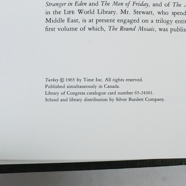 Vintage LIFE World Library Turkey Desmond Stewart 1965 Coffee Table Book