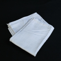 Set of 2 Enmark Trading Twin Pillow Covers White Checked 24.25 x 19 Zip Closure