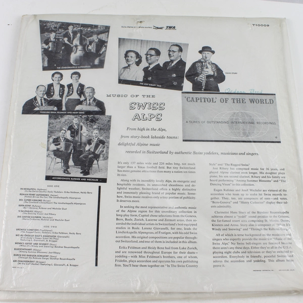 Music Of The Swiss Alps LP Vinyl Record Capitol T10009