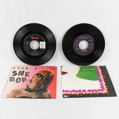Lot of 2 Vintage 1980s Records Music The Motels Cyndi Lauper 7"