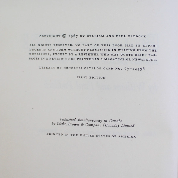 Famine 1975 America's Decision Who Will Survive by William & Paul Paddock