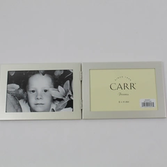 Carr Frames Double Picture Frame  6 x 4 Silver Toned Free Standing Home Decor