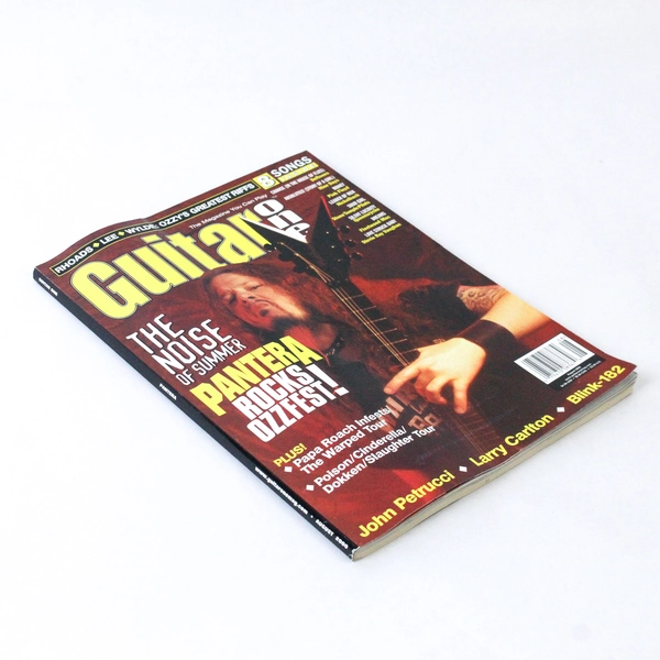 Guitar One Magazine August 2000 Pantera Rhoads Papa Roach Warped Tour