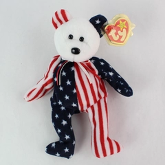 TY Beanie Babies Spangle The Bear 1999 Stuffed Toy 8.5" With Tags