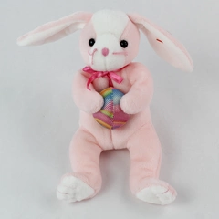 TY Beanie Babies Eggerton The Pink Bunny 2003 Stuffed Toy 8.5" With Tags