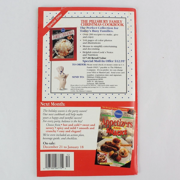 Vintage Pillsbury Classic Cookbooks Magazine #154 December 1993 Holiday Recipes