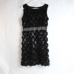Forever Dress Women's M Black Sleeveless Sequin Accent Zip Party Dress