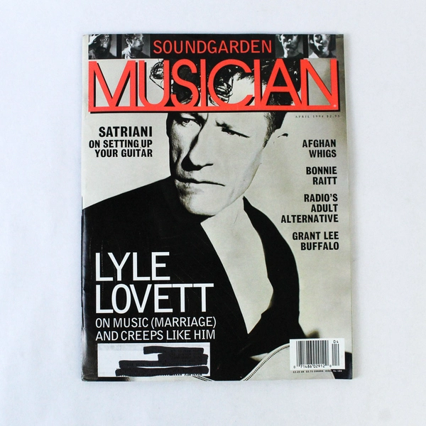 Musician Magazine April 1994 Soundgarden Lyle Lovett Satriani Guitar Setup
