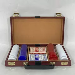Travel Poker Set with Case 2 Decks Double Lions Cards Chips