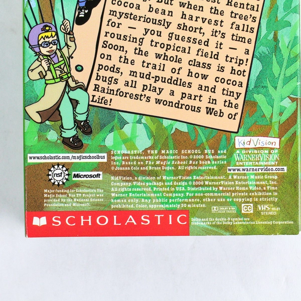 The Magic School Bus In The Rainforest 2000 Scholastic VHS Hi-Fi Stereo