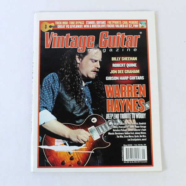 Vintage Guitar Magazine May 2002 Warren Haynes The Who Gibson Harp Guitars