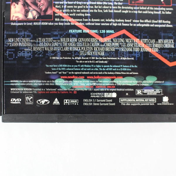 Boiler Room 2000 New Line DVD Vin Diesel Nia Long