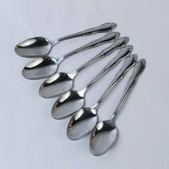 Set of 6 Oneida Stainless Steel Teaspoons Simion L & George H Rogers Co