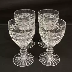 Set of 4 Mikasa Heiress Crystal Water Goblets 6 Inch