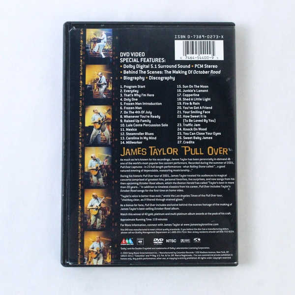 James Taylor Pull Over Sony Music Entertainment DVD 2002