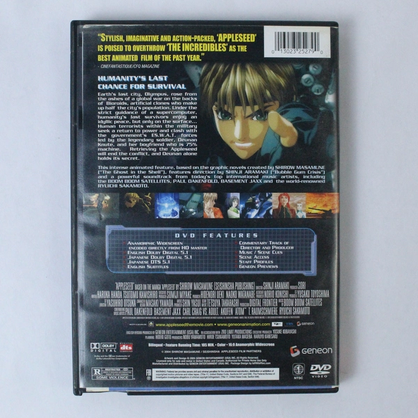Appleseed DVD Geneon 2005 Anime Rated R Pre-Owned