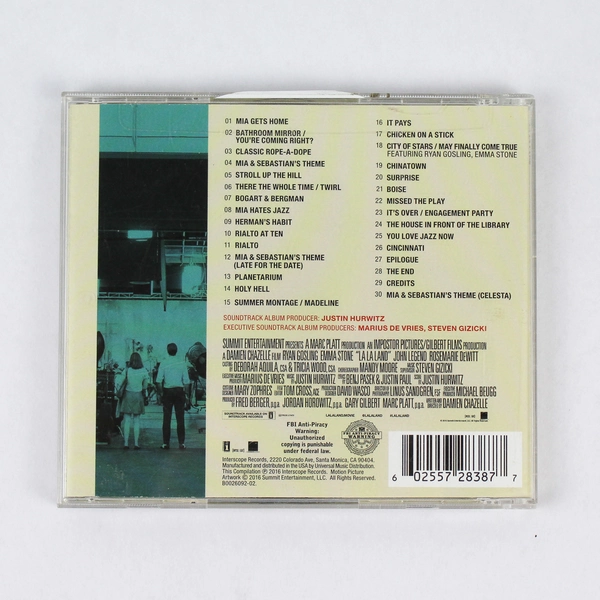 La La Land Original Motion Picture Soundtrack 2016 CD Interscope Records