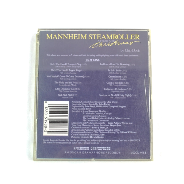 Mannheim Steamroller A Fresh Aire Christmas 1988 CD American Gramaphone