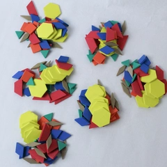 Lot of 6 Foam Pattern Block Shapes Math Manipulatives Home School Teacher Set