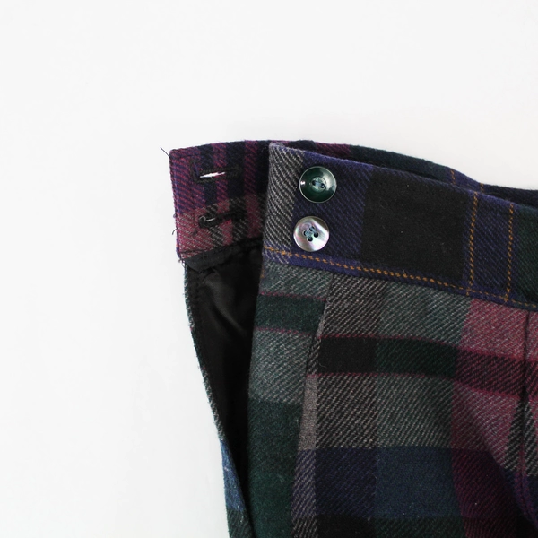Vintage Evan Picone Plaid Suit Skirt Women's Size 6 Purple Pink Green