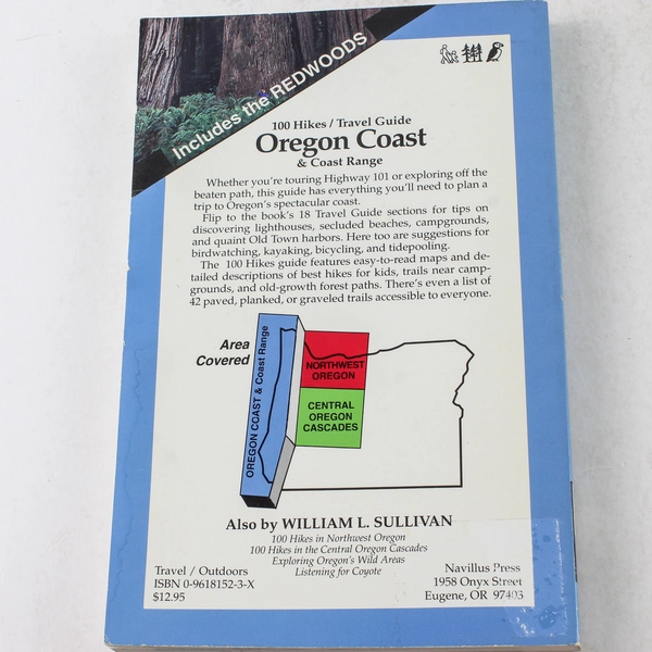100 Hikes Travel Guide Oregon Coast and Coast Range William L. Sullivan 1995 PB