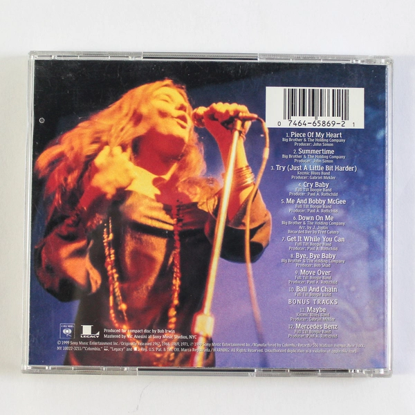 Janis Joplin's Greatest Hits CD 12 Songs and 2 Bonus Tracks Acceptable