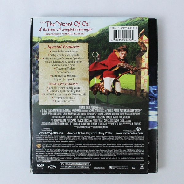 Harry Potter And The Sorcerer's Stone DVD 2 Disc Set Widescreen 2001 Warner