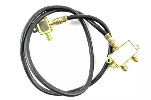 Set of Two Gemini Coaxial Two Way Splitters With Coaxial Cable CV60 Untested