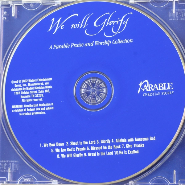 We Will Glorify 2002 CD Parable Praise & Worship Collection Good Condition