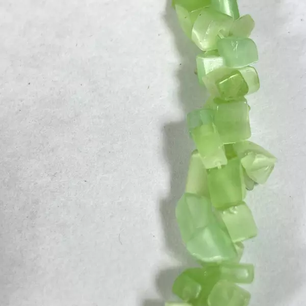 Jade Bead Necklace With Bead Pendant 19 Inch