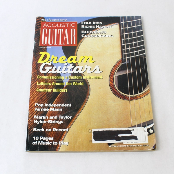 Acoustic Guitar Magazine March 2003 Dream Guitars Aimee Mann Richie Havens